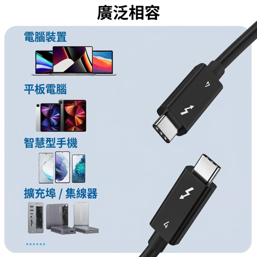 【ICANSTron】Thunderbolt4 cable｜USB4｜40Gbps PD100｜8K60hz | 現貨-細節圖2