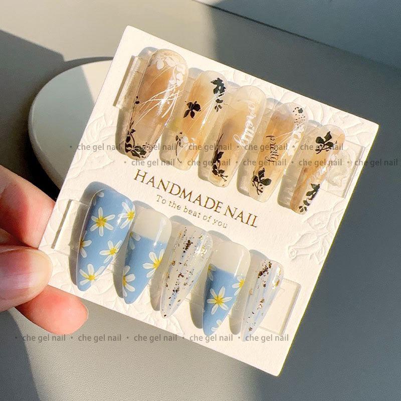 美甲高端穿戴甲 白色卡紙 極簡風 甲片打板產品 展示定制 卡片收納工具-細節圖3