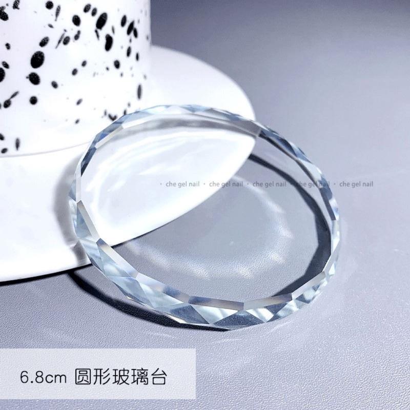 美甲玻璃調色盤 展示盤 美甲高透明指甲油玻璃調色盤 高冷指甲展示板  甲油膠調膠板 嫁接睫毛玻璃片 拍照道具-細節圖9