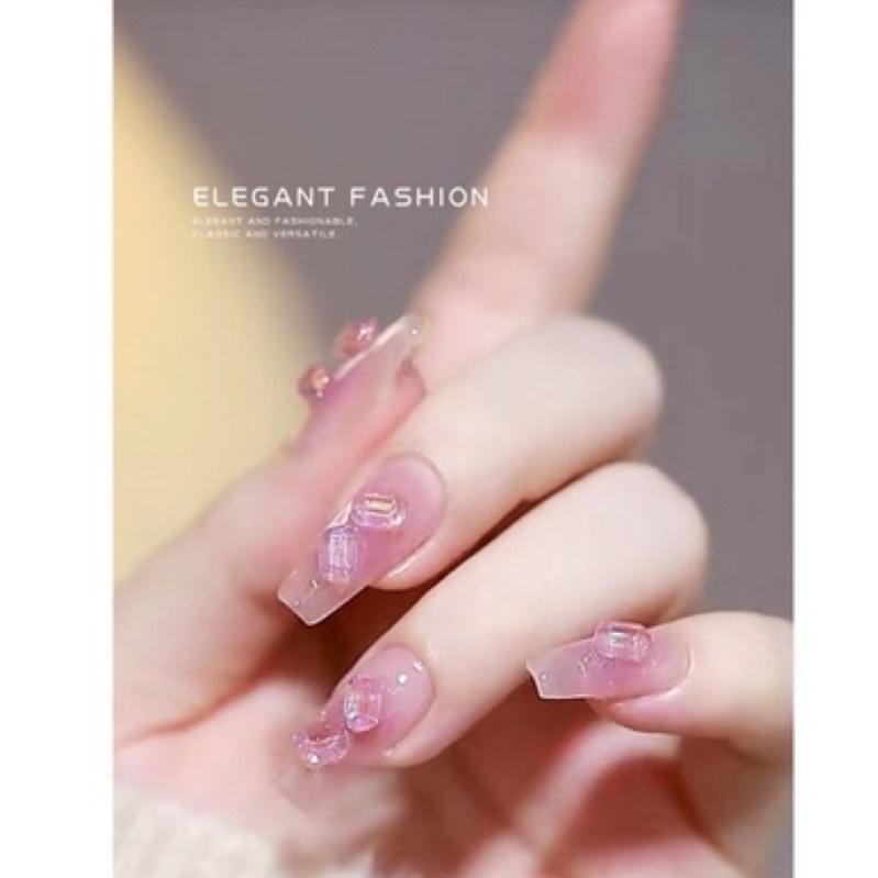 網紅美甲方糖鑽飾品  立體樹脂極光幻彩尖底長八角異形鑽 指甲鑽 指甲飾品-細節圖5