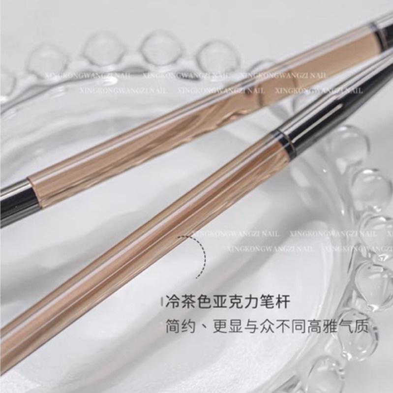 日式構建筆美甲筆 雙頭多功能兩用圓頭光療筆 拉線筆 建構筆 塑形美甲筆-細節圖5
