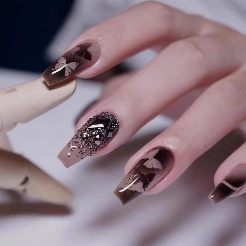 美甲噴繪貼紙 噴槍鏤空模板貼 法式微笑線愛心蝴蝶星星噴繪指甲貼紙-細節圖3