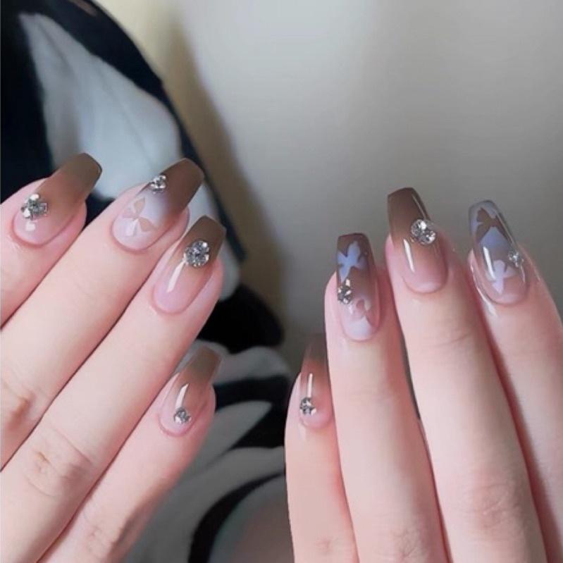 美甲噴繪貼紙 噴槍鏤空模板貼 法式微笑線愛心蝴蝶星星噴繪指甲貼紙-細節圖7