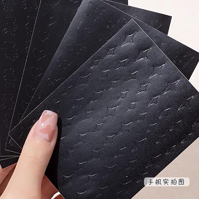 美甲噴繪貼紙 噴槍鏤空模板貼 法式微笑線愛心蝴蝶星星噴繪指甲貼紙-細節圖8