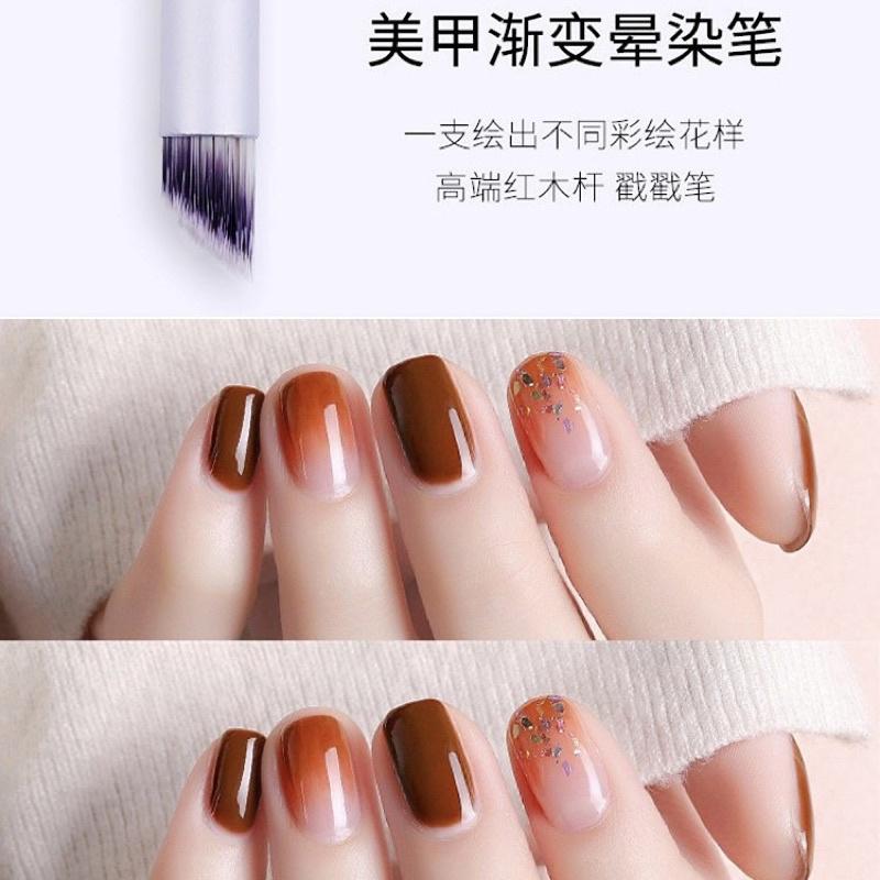 美甲漸變筆 暈染筆 暈染刷 繪花戳戳筆 光療彩繪筆-細節圖7