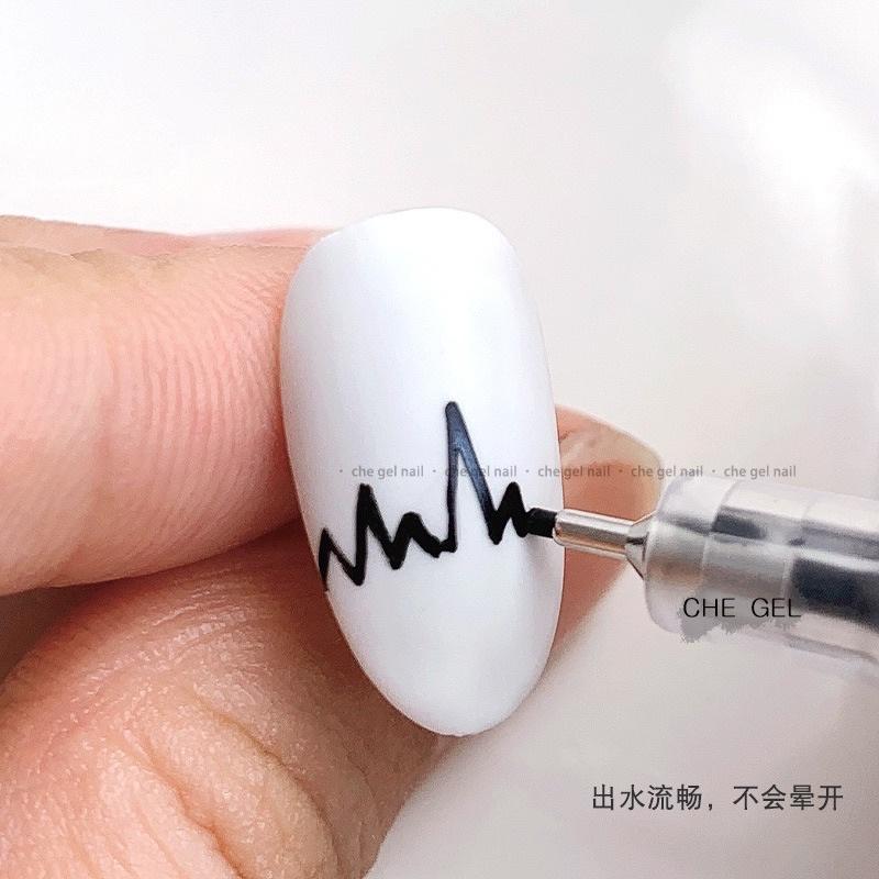 日式新款美甲速乾彩繪塗鴉筆 一筆上色 遮蓋力強 便攜易操作 指甲繪花工具 彩繪筆 美甲塗鴉筆-細節圖2