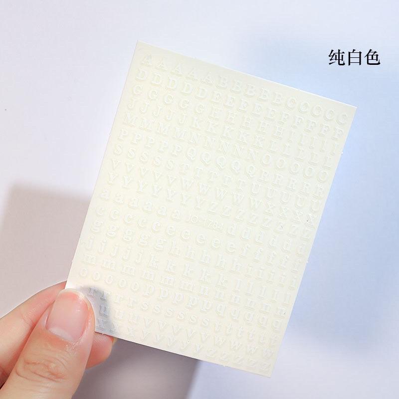 美甲金屬字母貼紙 彩色 金屬字母 英文字母 貼紙 26個英文大小寫字母 3D立體DIY貼紙-細節圖5