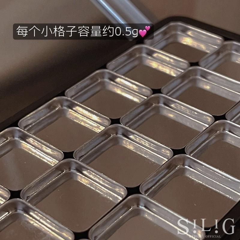 美甲高顏值磨砂黑調色盤 凝膠分裝盒 磁吸式分裝盒 懶人調色盤 亮片調色盤 閃粉-細節圖3