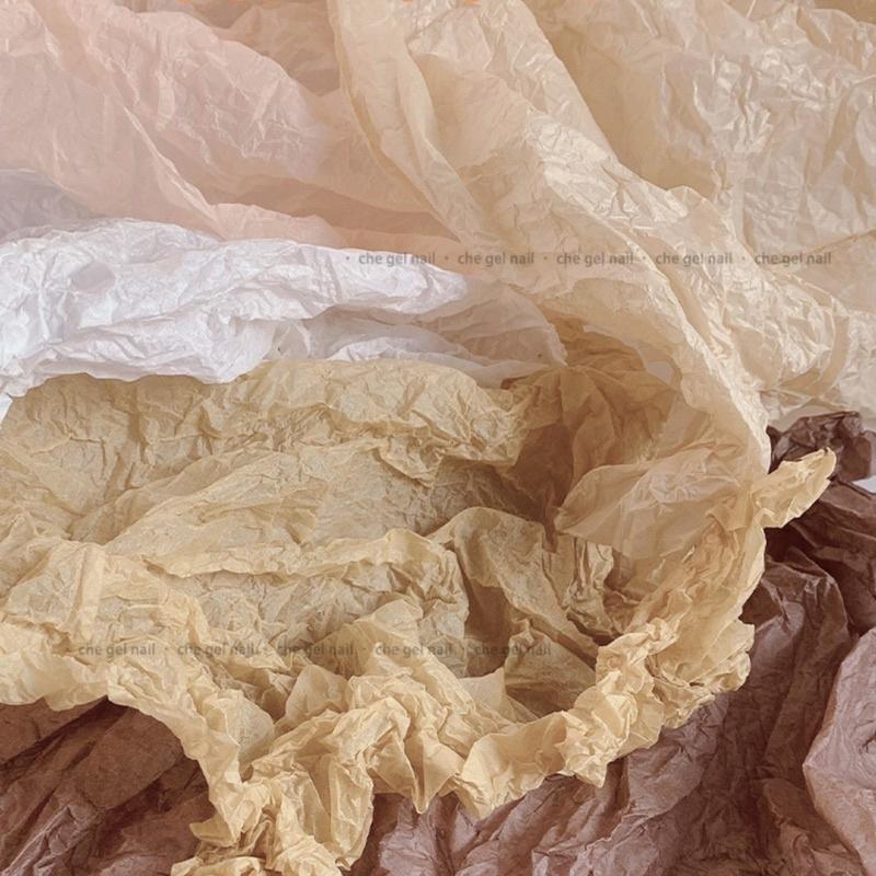 ins風 美甲 網紅 簡約 拍照背景 拍攝道具  仙女皺皺雪梨紙 冷淡風打版 飾品拍攝道具-細節圖2