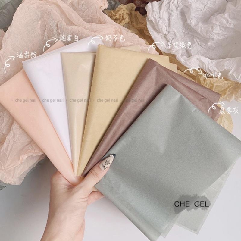 ins風 美甲 網紅 簡約 拍照背景 拍攝道具  仙女皺皺雪梨紙 冷淡風打版 飾品拍攝道具-細節圖8