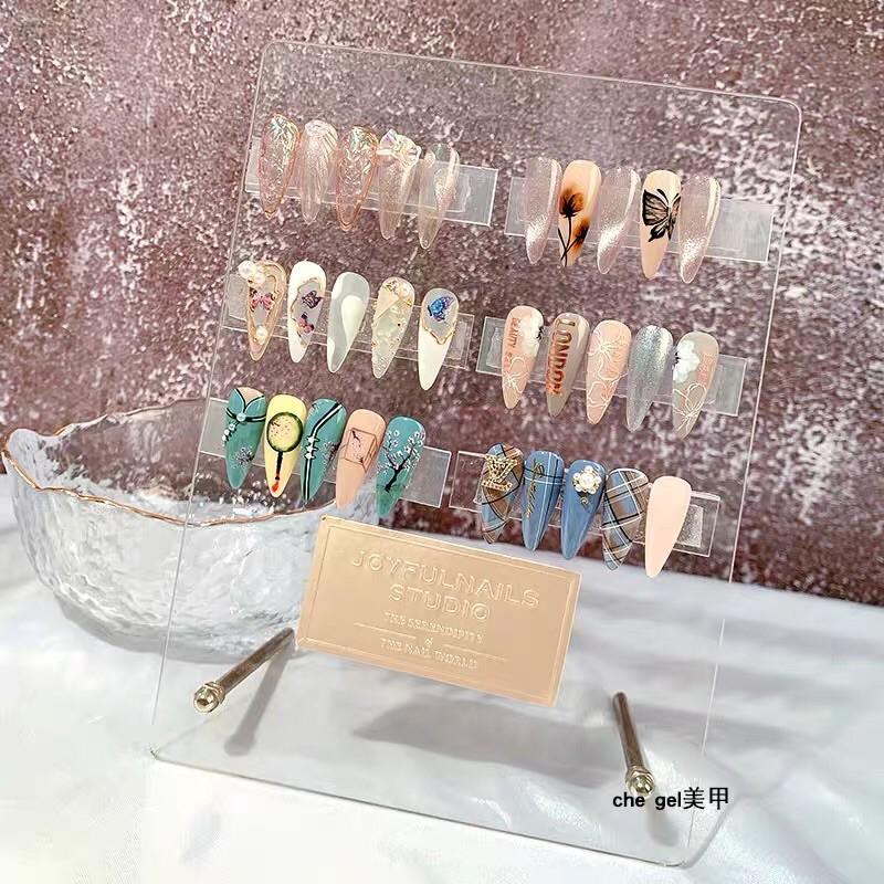 高顏質日式網紅壓克力異形美甲作品展示板 拍照道具工具-細節圖2