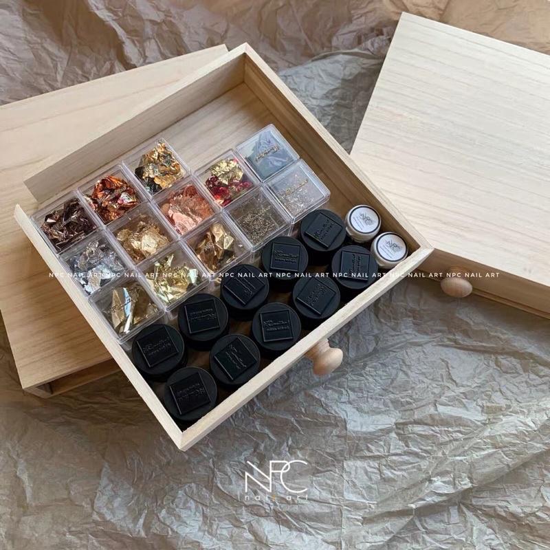 NPC獨家 舒適的木 日式原木收納盒 隨意組合 美甲飾品色膠整理工具-細節圖2