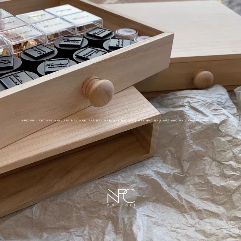 NPC獨家 舒適的木 日式原木收納盒 隨意組合 美甲飾品色膠整理工具-細節圖4