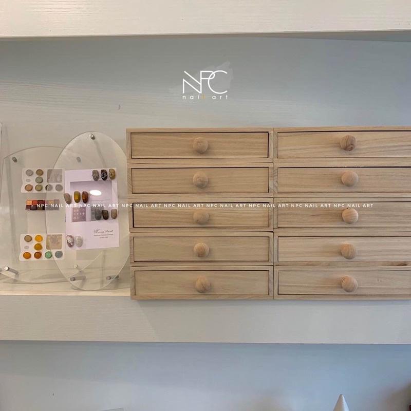 NPC獨家 舒適的木 日式原木收納盒 隨意組合 美甲飾品色膠整理工具-細節圖6