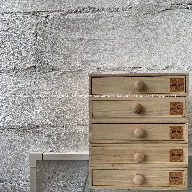 NPC獨家 舒適的木 日式原木收納盒 隨意組合 美甲飾品色膠整理工具-細節圖8