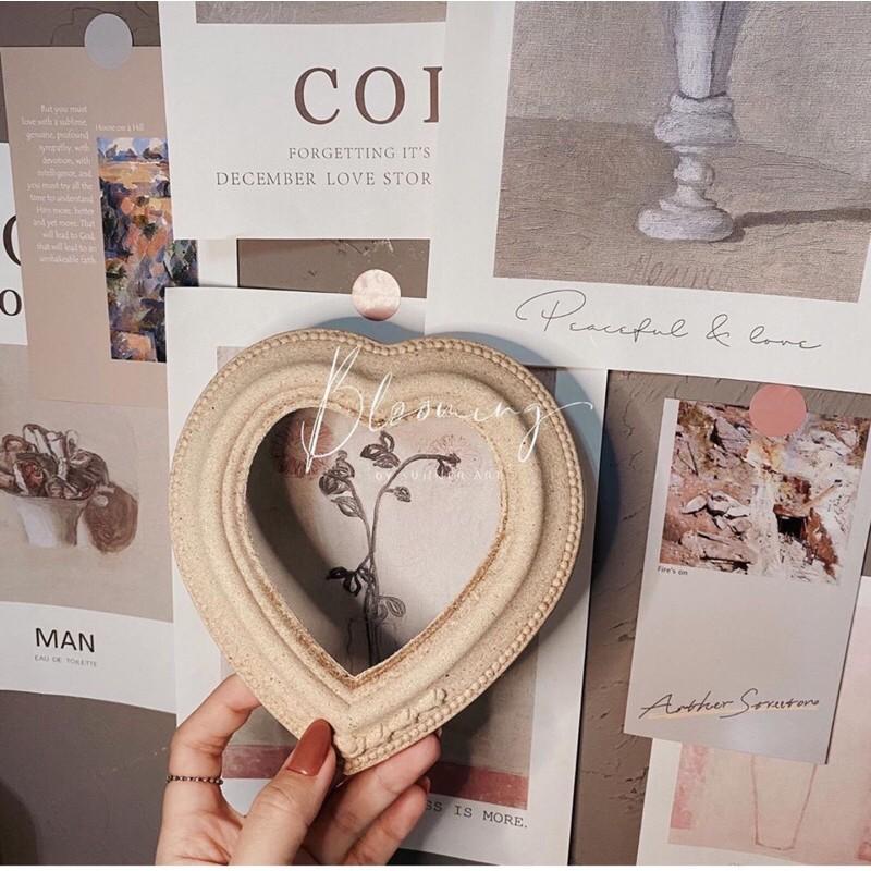 美甲拍照道具 日系愛心背景作品展示板ins風復古木質網红浮雕相框-細節圖3