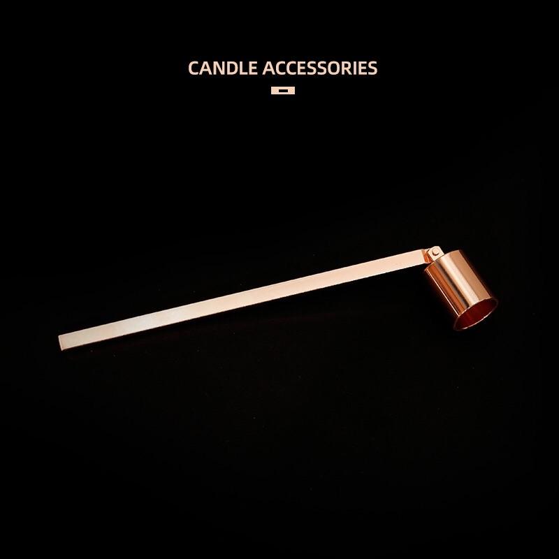 香氛蠟燭 滅燭工具四件套 ⭐️ 蠟燭剪 燭芯勾 滅燭罩 收納盤（ 玫瑰金  質感啞光黑 ）-細節圖2