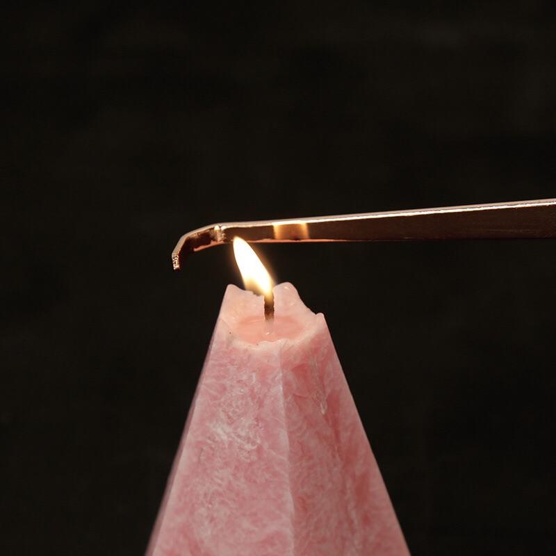 香氛蠟燭 滅燭工具四件套 ⭐️ 蠟燭剪 燭芯勾 滅燭罩 收納盤（ 玫瑰金  質感啞光黑 ）-細節圖4