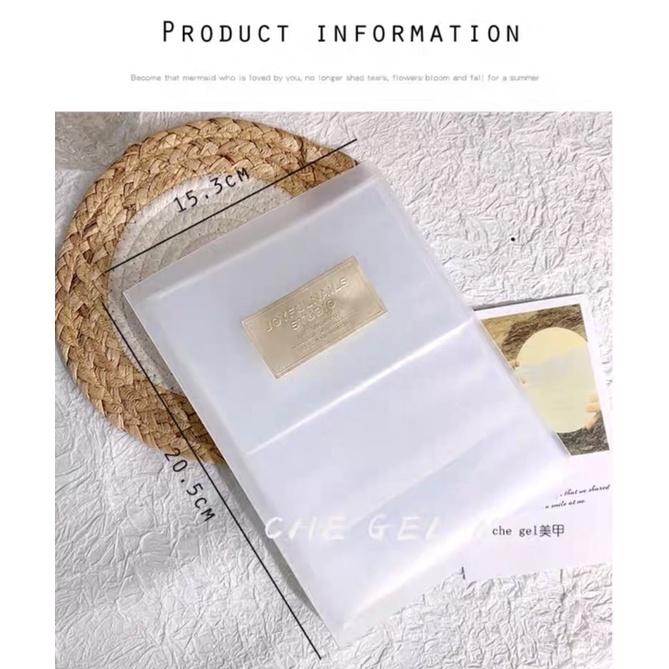 美甲飾品收納貼紙展示本 新款透明磨砂相冊 整理便攜指甲工具-細節圖7