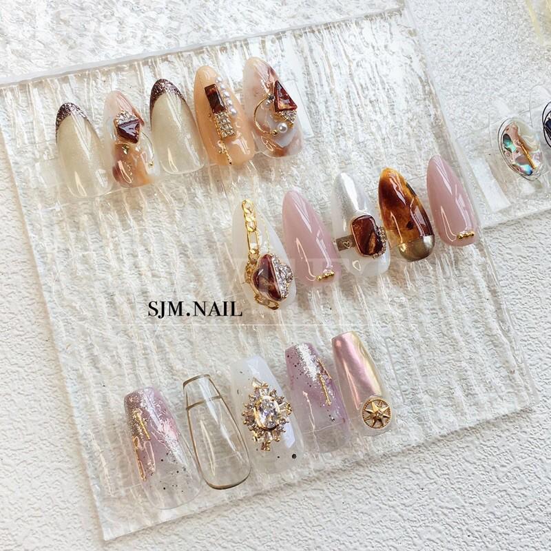 美甲拍照道具 日式美甲作品展示板 水波紋水滴紋冰塊紋-細節圖3