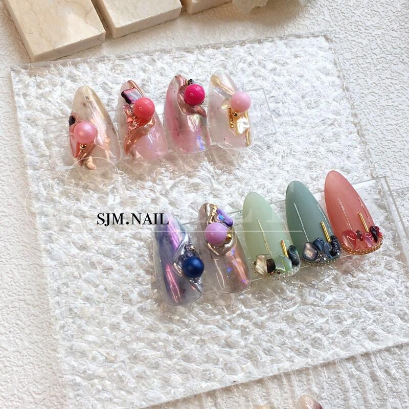 美甲拍照道具 日式美甲作品展示板 水波紋水滴紋冰塊紋-細節圖4