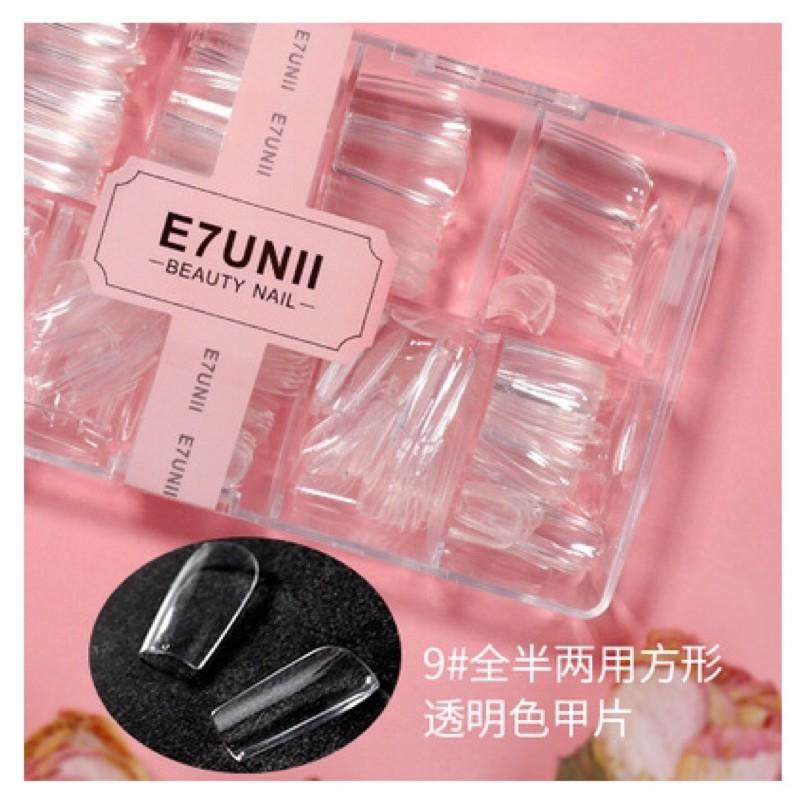 E7UNII延長無痕甲片 歐美梯形芭蕾甲型 水滴長款短款杏仁甲型甲片-細節圖5