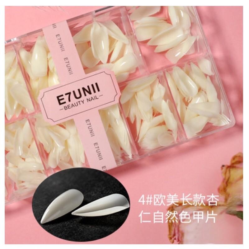 E7UNII延長無痕甲片 歐美梯形芭蕾甲型 水滴長款短款杏仁甲型甲片-細節圖8