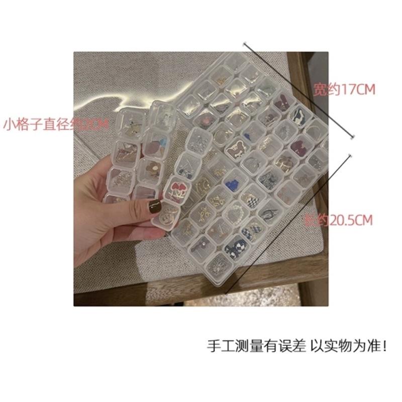 美甲收納盒 28格56格飾品收納 分類盒56格獨立小格 28格美甲飾品收納盒  高透明首飾儲物盒子-細節圖9