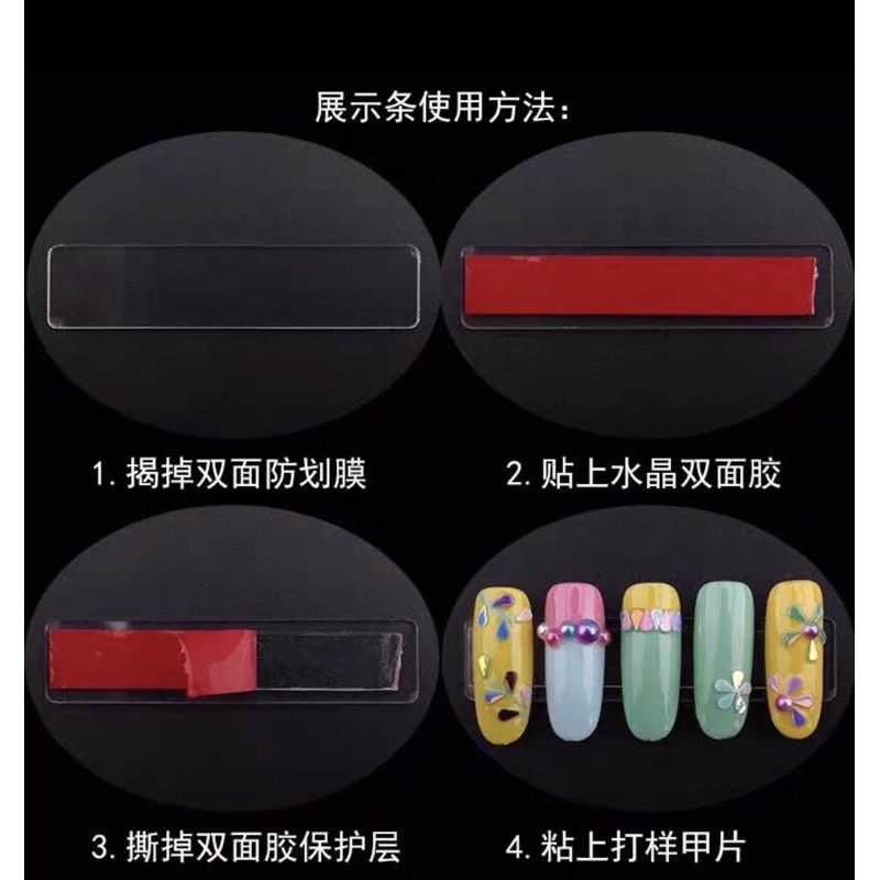 美甲工具水晶黏貼膠帶 全透雙面無痕膠帶 美甲店作品展示黏膠-細節圖7