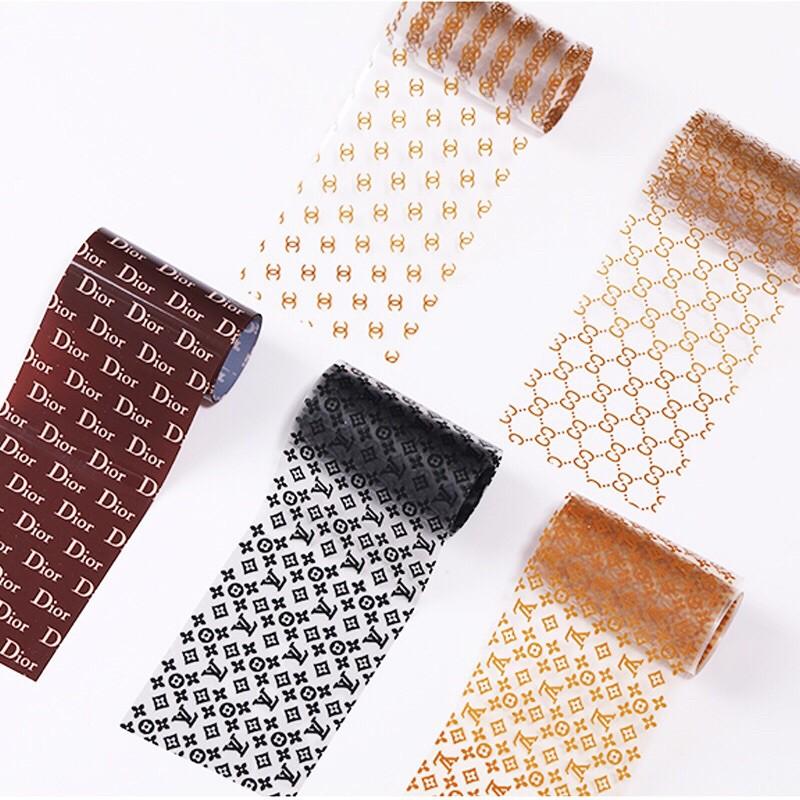 美甲轉印紙大牌LOGO標誌金色星空紙星空膠指甲貼紙-細節圖5