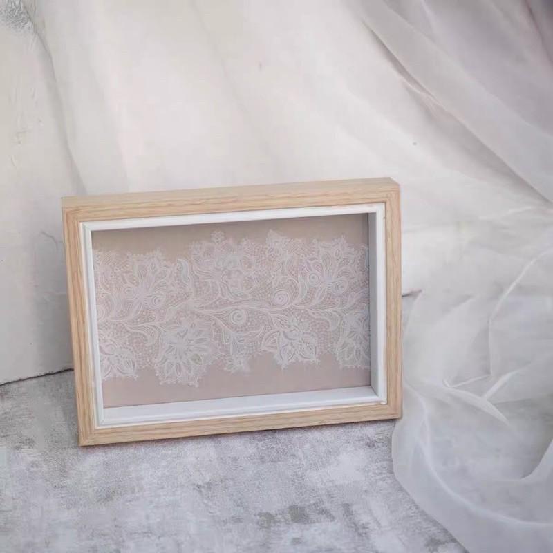 日式美甲拍照道具 相框 甲油膠蕾絲色板 展示板 實木質感相框 背景框-細節圖3