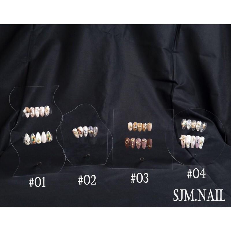 美甲透明磨砂不規則壓克力展示板 拍照道具神奇作品款式展示-細節圖3