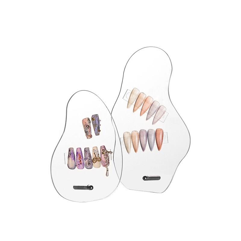 美甲透明磨砂不規則壓克力展示板 拍照道具神奇作品款式展示-細節圖7