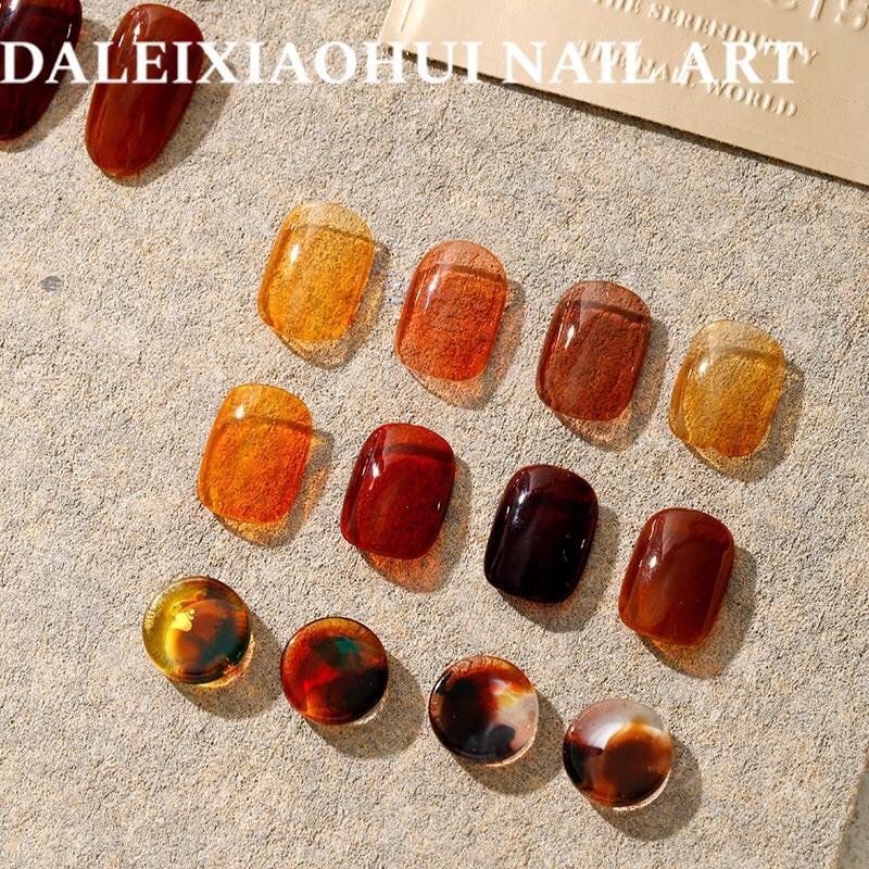 E7UNII玳瑁琥珀美甲膠 2020秋冬新款流行顯白甲油膠-細節圖2