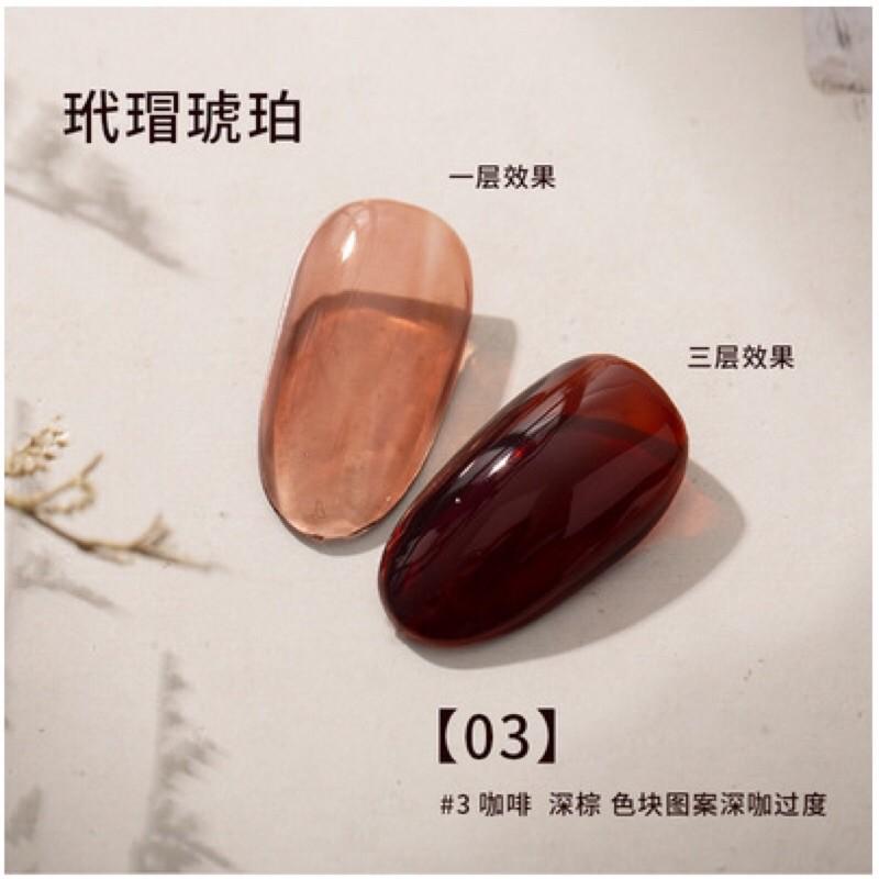 E7UNII玳瑁琥珀美甲膠 2020秋冬新款流行顯白甲油膠-細節圖4