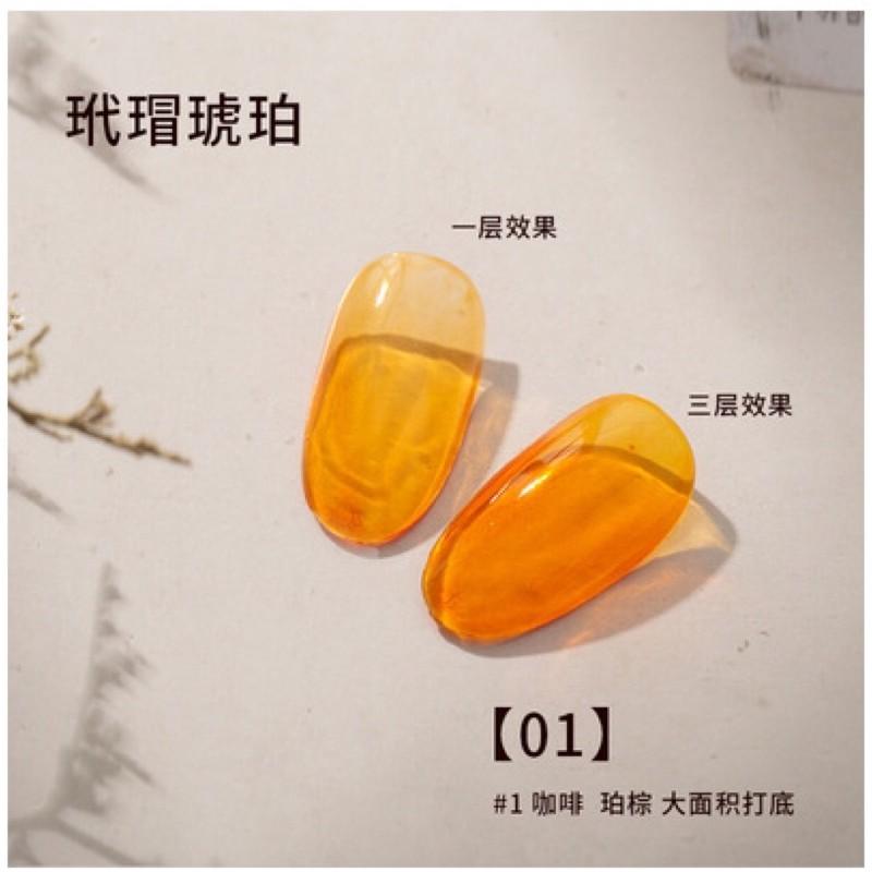 E7UNII玳瑁琥珀美甲膠 2020秋冬新款流行顯白甲油膠-細節圖5