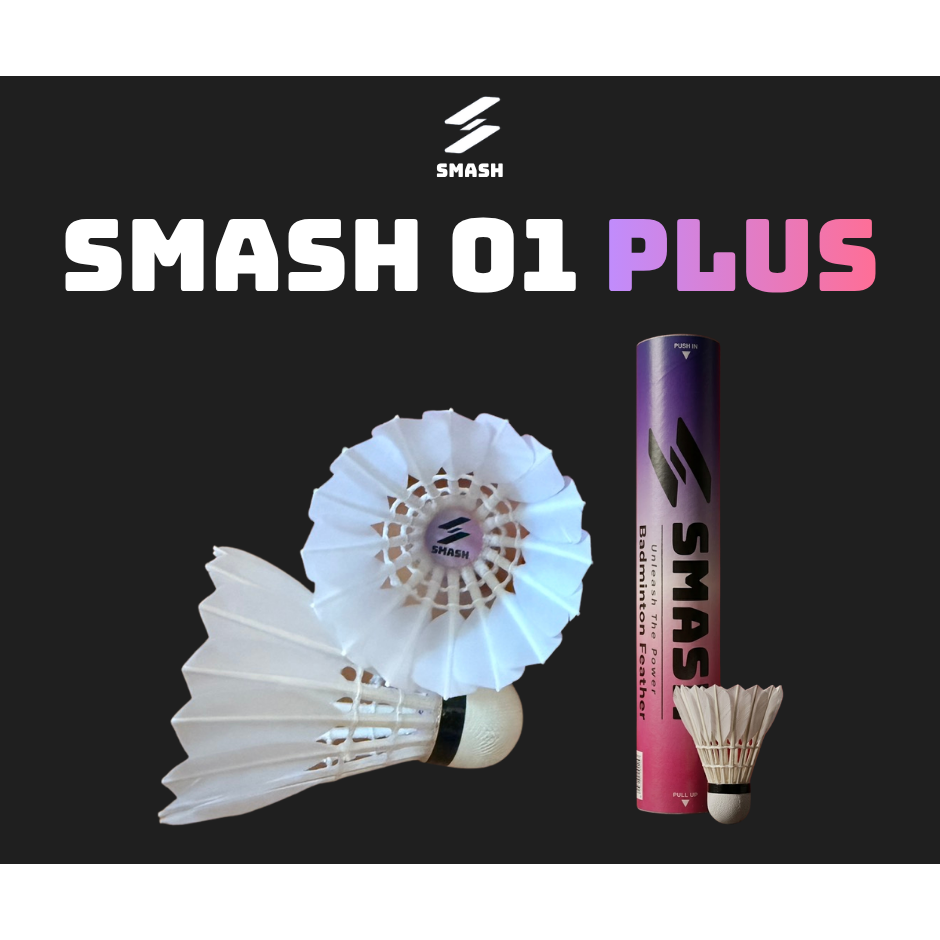 SMASH 01 PLUS 鵝毛羽毛球12顆組-細節圖2