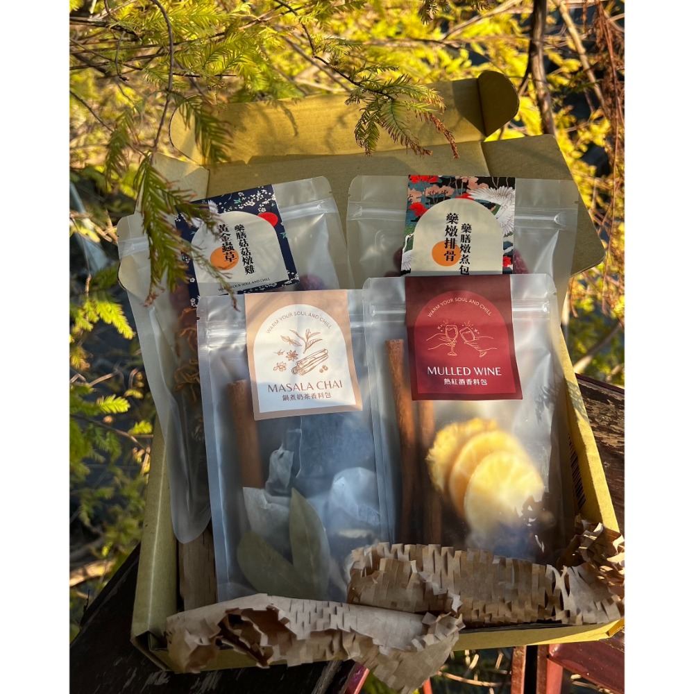 明星商品禮盒組🌟熱紅酒🍷、鍋煮奶茶🥤、藥燉排骨、黃金蟲草香菇雞湯包-規格圖5