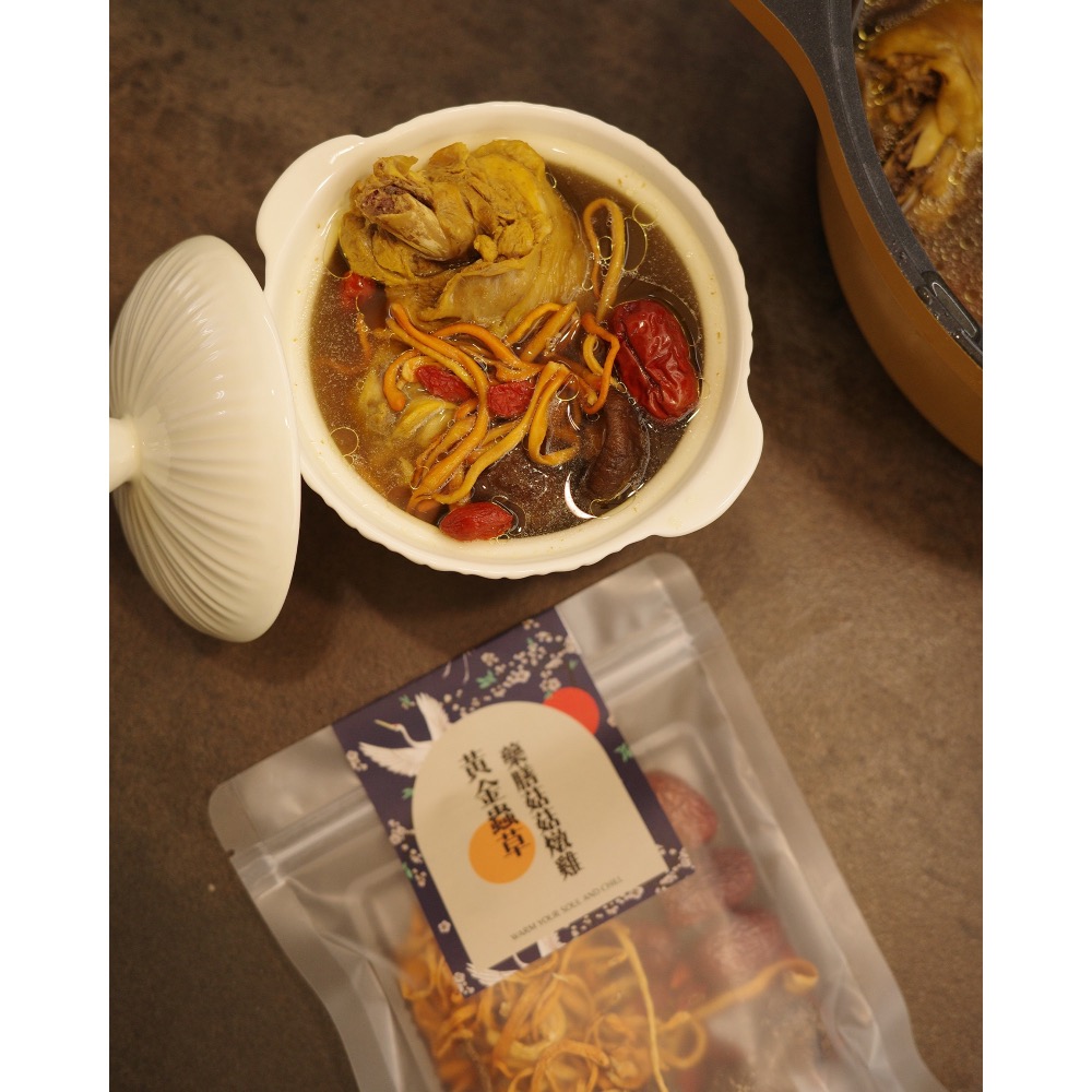 【黃金蟲草藥燉菇菇燉雞】藥膳燉煮包-細節圖5
