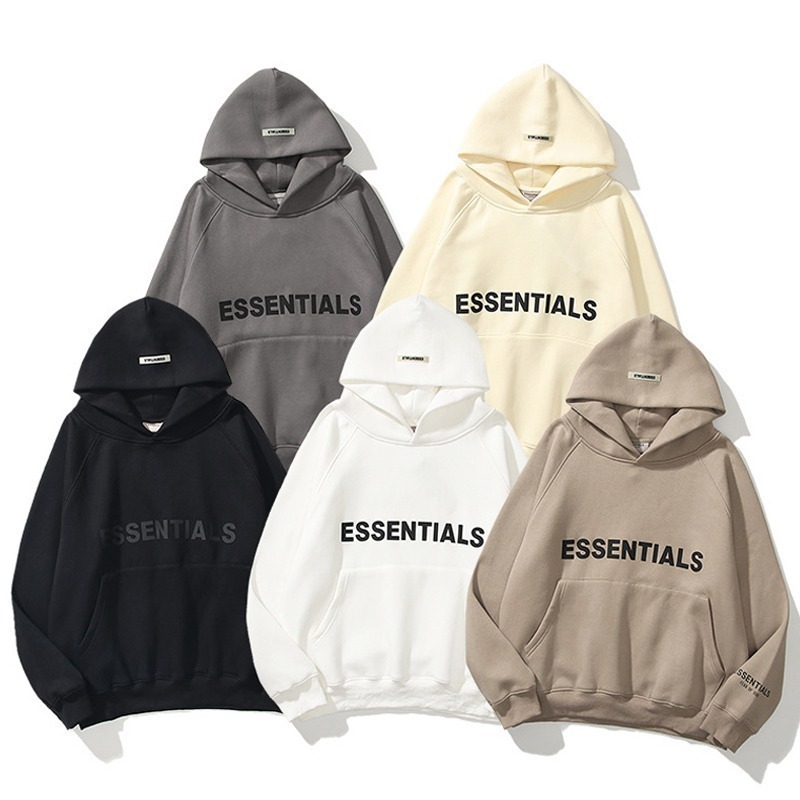 ESSENTIALS 立體字母帽T(加絨內裏) 刷毛連帽衛衣 男女長袖上衣 情侶衣服-細節圖5