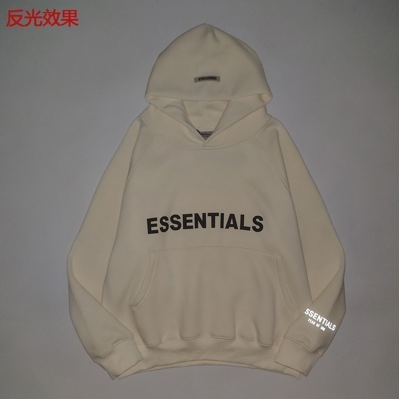 ESSENTIALS 立體字母帽T(加絨內裏) 刷毛連帽衛衣 男女長袖上衣 情侶衣服-細節圖8