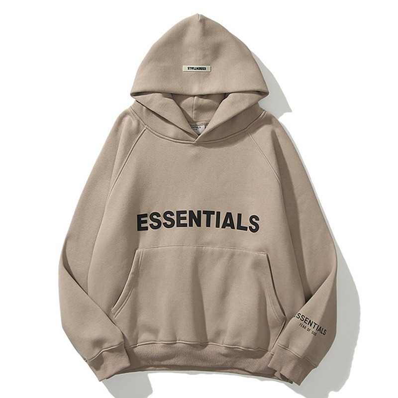 ESSENTIALS 立體字母帽T(加絨內裏) 刷毛連帽衛衣 男女長袖上衣 情侶衣服-規格圖11