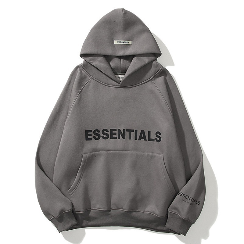 ESSENTIALS 立體字母帽T(加絨內裏) 刷毛連帽衛衣 男女長袖上衣 情侶衣服-規格圖11