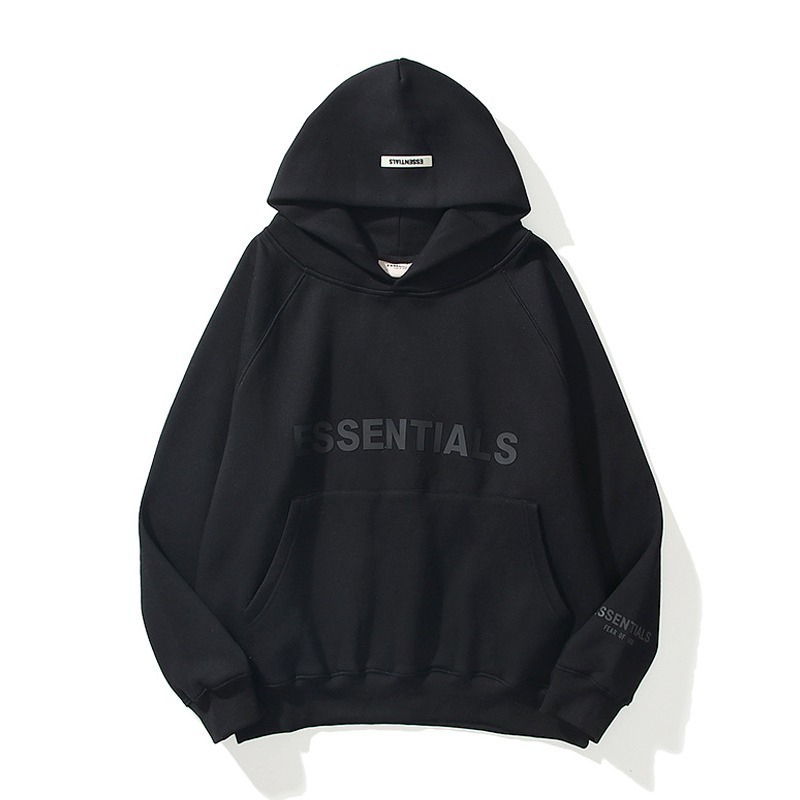 ESSENTIALS 立體字母帽T(加絨內裏) 刷毛連帽衛衣 男女長袖上衣 情侶衣服-規格圖11
