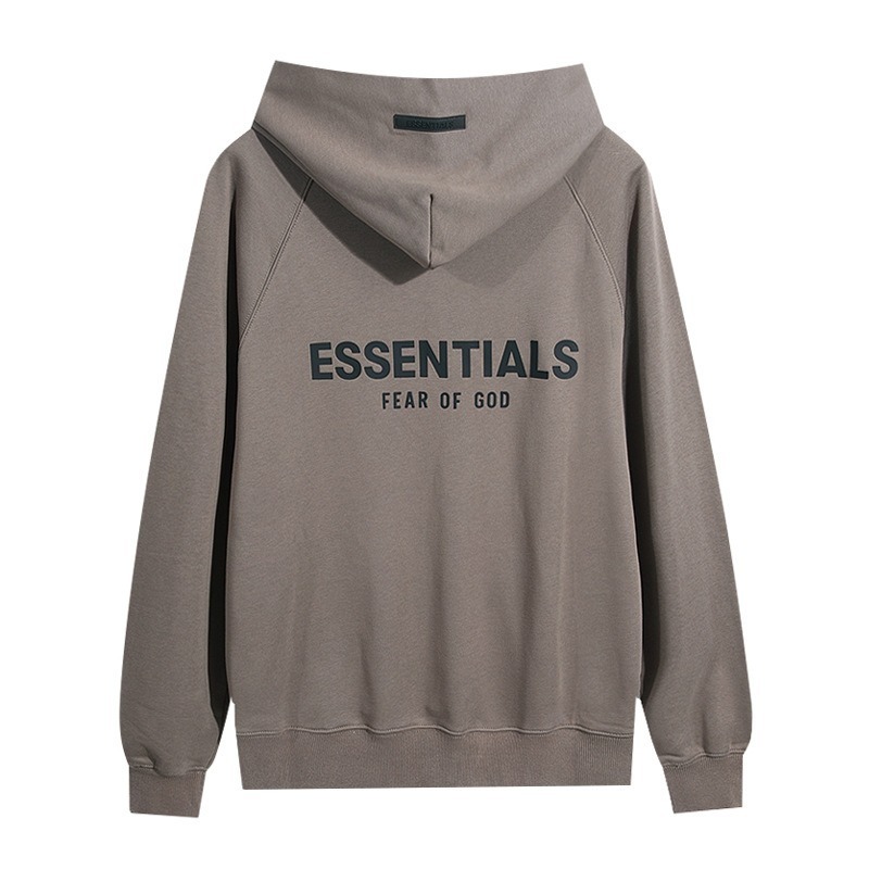 ESSENTIALS 背後立體字母帽T(加絨內裏) 刷毛連帽衛衣 男女長袖上衣 情侶衣服-細節圖10