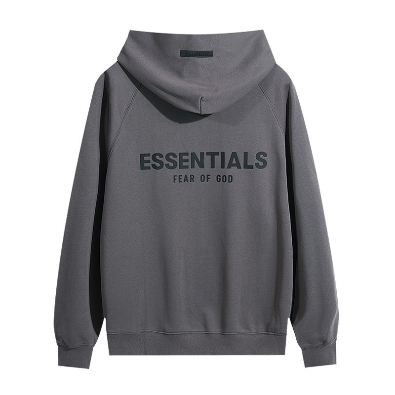 ESSENTIALS 背後立體字母帽T(加絨內裏) 刷毛連帽衛衣 男女長袖上衣 情侶衣服-規格圖11