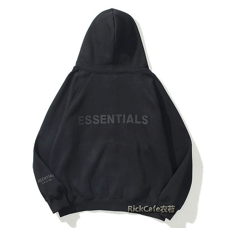 ESSENTIALS 厚款立體字母連帽外套(加絨內裏) 刷毛連帽衛衣 男女長袖上衣-規格圖11