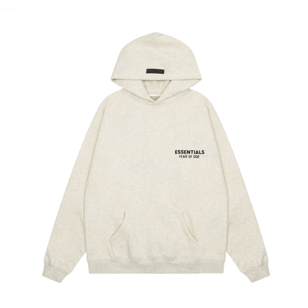 ESSENTIALS 植絨字母帽T(加絨內裏) 刷毛連帽衛衣 男女長袖上衣 情侶衣服-細節圖8