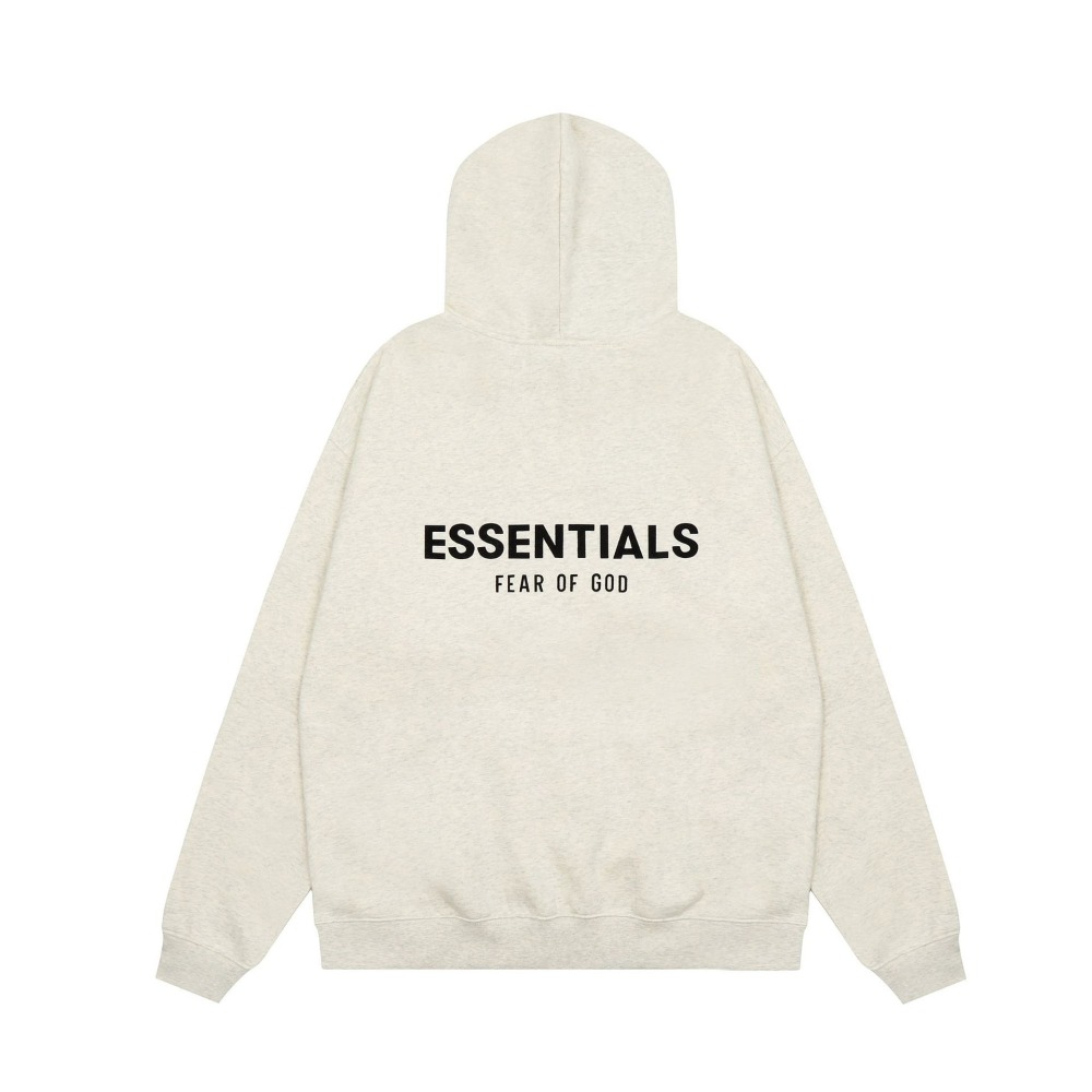 ESSENTIALS 植絨字母帽T(加絨內裏) 刷毛連帽衛衣 男女長袖上衣 情侶衣服-細節圖9