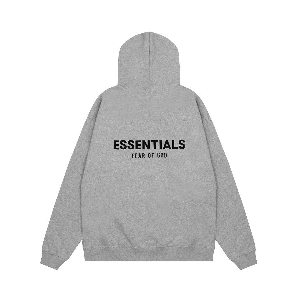 ESSENTIALS 植絨字母帽T(加絨內裏) 刷毛連帽衛衣 男女長袖上衣 情侶衣服-規格圖11